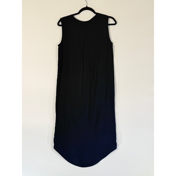 Elk The Label Womens Small Sleeveless Midi Dress Black Tencel Quiet Luxury Soft - Picture 5 of 7